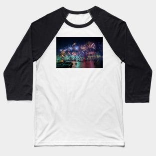 Celebrating Hong Kong- Fireworks Baseball T-Shirt